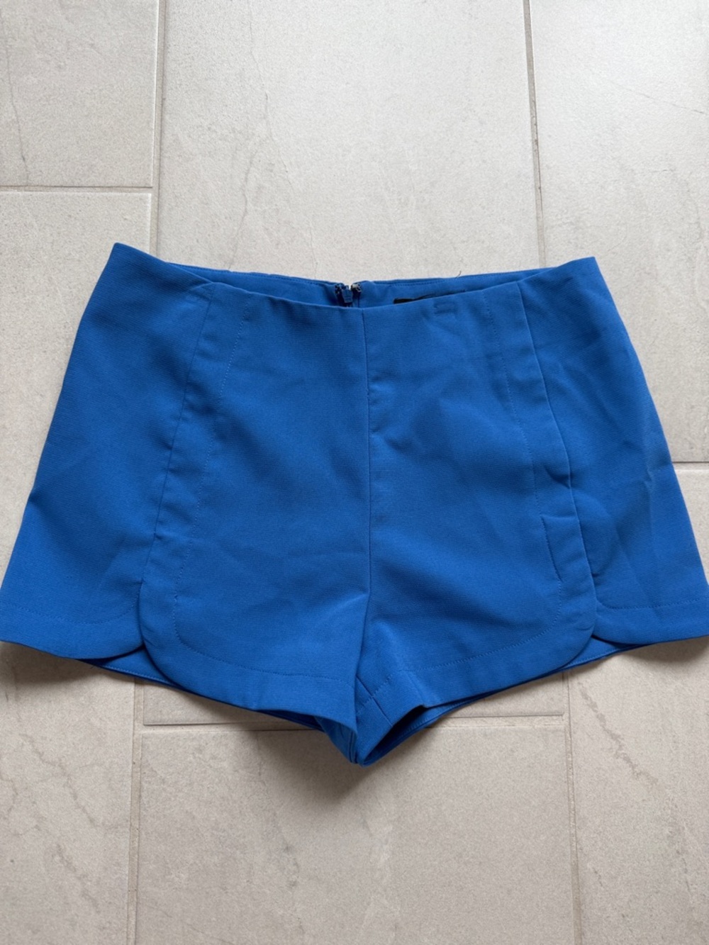 Forever 21 Cobalt Blue High-Waist Tailored Shorts